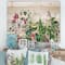 Designart - Vintage Floral Tropical Leaves I - Tropical Print on Natural Pine Wood
